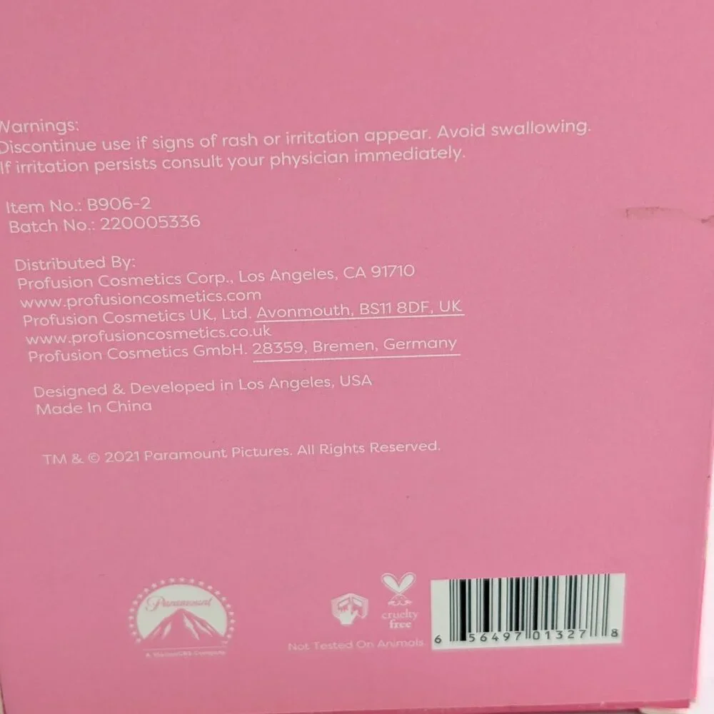 Profusion Cosmetics Mean Girls THE PLASTICS 4 PIECE BRUSH SET New with Box